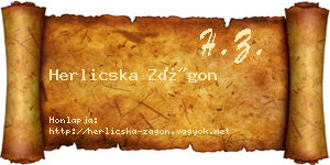 Herlicska Zágon névjegykártya
